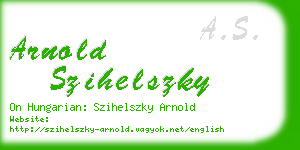 arnold szihelszky business card